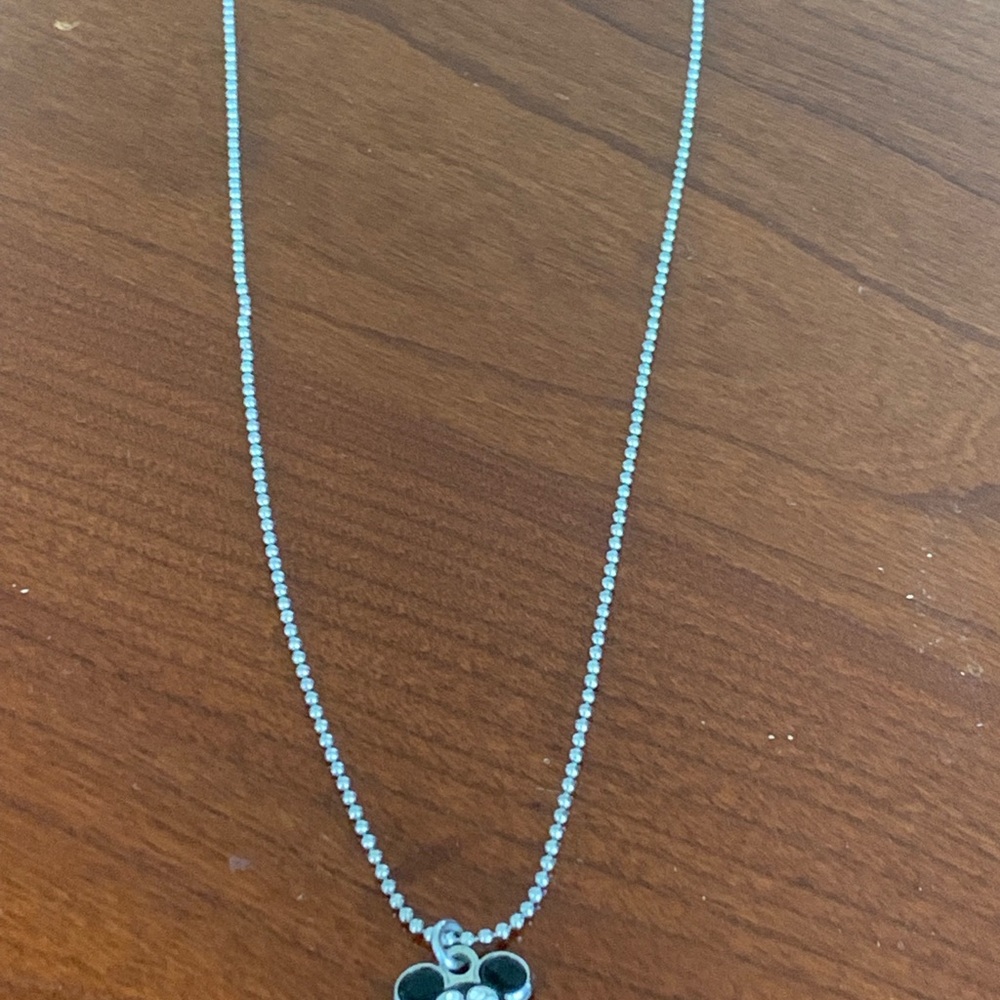 Tiny Crystalled Mickey Mouse Necklace - image 3